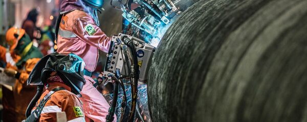 تلحيم أنابيب الغاز لمشروع التيار الشمالي - 2 - سبوتنيك عربي