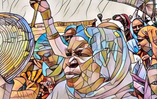 احتجاجات السودان للفنانة التشكيلية آمال محمود - سبوتنيك عربي