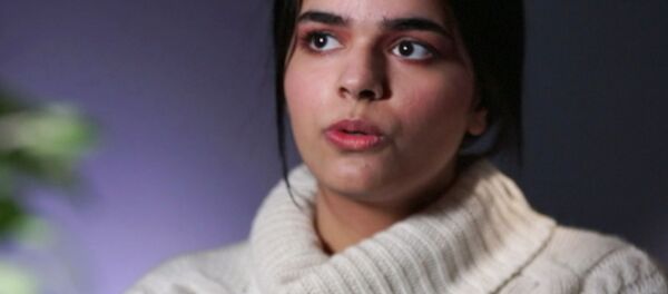 الفتاة السعودية رهف محمد القنون خلال مقابلة تلفزيونية في تورونتو، كندا 14 يناير/ كانون الثاني 2019 الفتاة السعودية رهف محمد القنون خلال مقابلة تلفزيونية في تورونتو، كندا 14 يناير/ كانون الثاني 2019 - سبوتنيك عربي