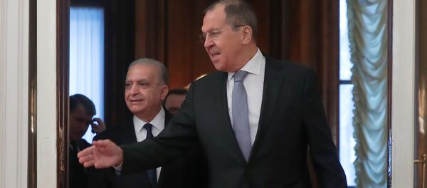 وزير الخارجية الروسي سيرغي لافروف ونظيره العراقي محمد علي الحكيم - سبوتنيك عربي