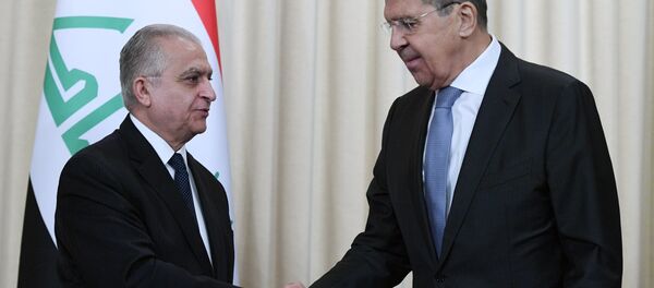 مؤتمر صحفي بين وزير الخارجية الروسي سيرغي لافروف ونظيره العراقي محمد الحكيم 30 يناير/ كانون الثاني 2019 - سبوتنيك عربي