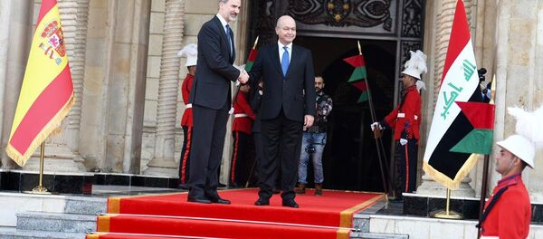 زيارة ملك إسبانيا فيليب السادس إلى بغداد، في أول زيارة لملك إسباني إلى العراق منذ أربعة عقود 30 يناير/ كانون الثاني 2019 - سبوتنيك عربي