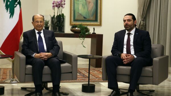 الرئيس اللبناني ميشيل عون ورئيس الحكومة سعد الحريري - سبوتنيك عربي