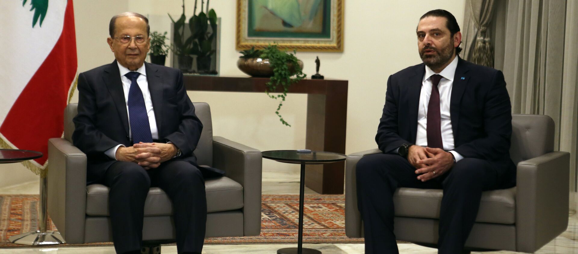 الرئيس اللبناني ميشيل عون ورئيس الحكومة سعد الحريري - سبوتنيك عربي, 1920, 18.03.2021