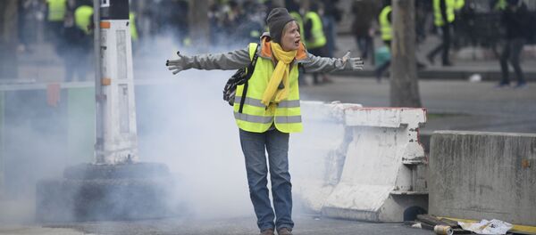 استمرار احتجاجات السترات الصفراء في باريس، فرنسا يناير/ كانون الثاني 2019 استمرار احتجاجات السترات الصفراء في باريس، فرنسا يناير/ كانون الثاني 2019 - سبوتنيك عربي