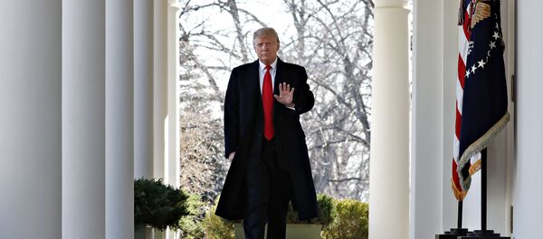 الرئيس دونالد ترامب يسير في البيت الأبيض، واشنطن، الولايات المتحدة 25 يناير/ كانون الثاني 2019 - سبوتنيك عربي