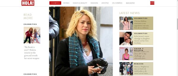 المطربة الكولومبية شاكيرا في مجلة هولا الإسبانية - سبوتنيك عربي