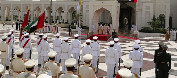 استقبال بابا الفاتيكان فرنسيس في أبو ظبي، الإمارات العربية المتحدة 4 فبراير/ شباط 2019 - سبوتنيك عربي