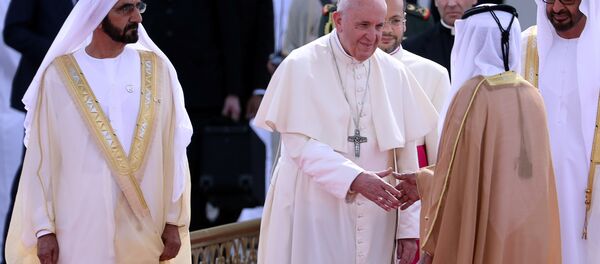 استقبال بابا الفاتيكان فرنسيس في أبو ظبي، الإمارات العربية المتحدة 4 فبراير/ شباط 2019 - سبوتنيك عربي