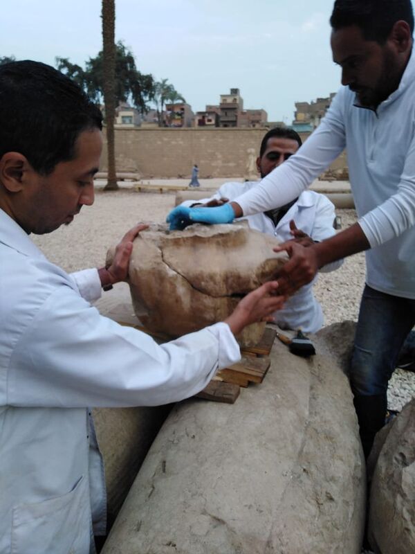 إعادة ترميم تمثال رمسيس الثاني - سبوتنيك عربي