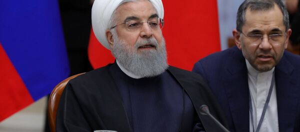 الرئيس الإيراني حسن روحاني في لقاء سوتشي، روسيا 14 فبراير/ شباط 2019 - سبوتنيك عربي