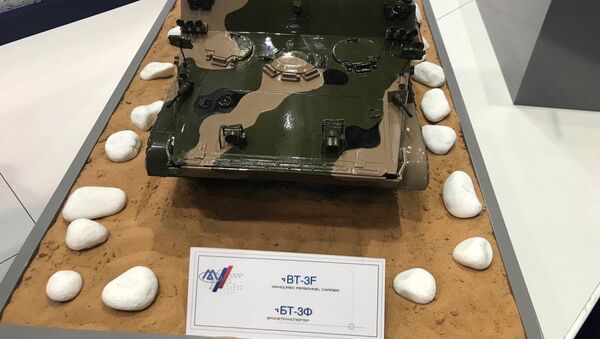 جيل جديد من ناقلات الجنود المدرعة بي تي 3 إف الروسية في آيدكس - سبوتنيك عربي