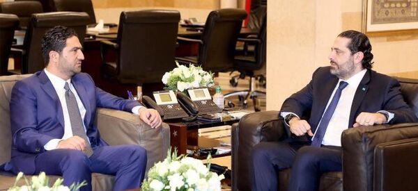 وزير الدولة اللبناني لشؤون اللاجئين صالح الغريب مع رئيس الحكومة اللبنانية سعد الحريري وزير الدولة اللبناني لشؤون اللاجئين صالح الغريب مع رئيس الحكومة اللبنانية سعد الحريري - سبوتنيك عربي