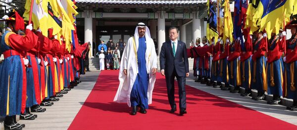 محمد بن زايد مع رئيس كوريا الجنوبية - سبوتنيك عربي