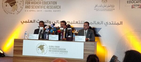 مؤتمر صحفي في القاهرة عن المنتدى العالمي للتعليم، 3 مارس/آذار 2019 - سبوتنيك عربي
