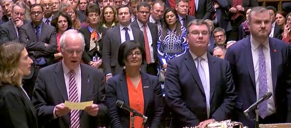 إعلان نتائج التصويت على الخطة الثانية للخروج من الاتحاد الأوروبي في البرلمان البريطاني - سبوتنيك عربي