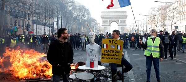 متظاهرو السترات الصفراء في باريس - سبوتنيك عربي