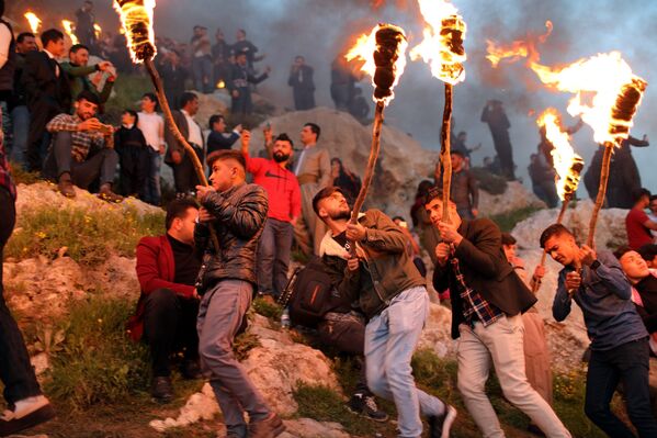 احتفالات الأكراد بعيد النيرزو (النوروز) في كردستان العراق، 20 مارس/ آذار 2019 - سبوتنيك عربي