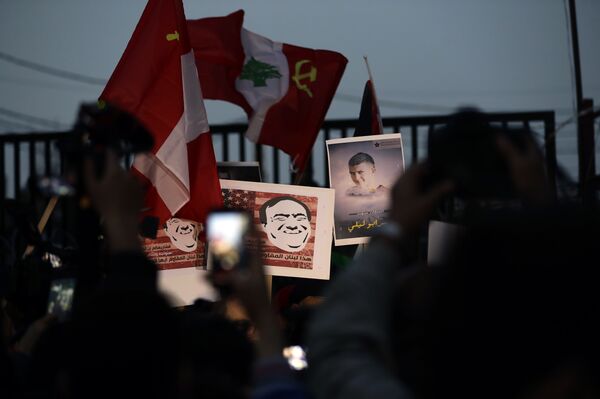 تظاهرة ضد قدوم بومبيو إلى لبنان - سبوتنيك عربي