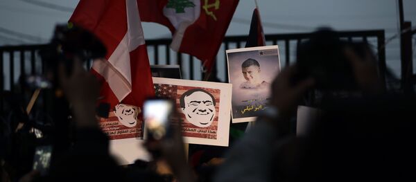 تظاهرة ضد قدوم بومبيو إلى لبنان - سبوتنيك عربي