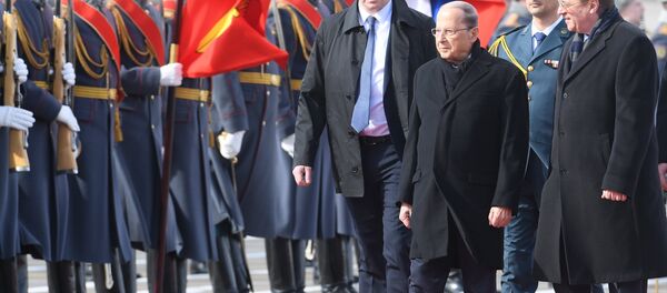 الرئيس اللبناني ميشال عون خلال وصوله إلى موسكو - سبوتنيك عربي