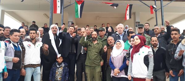 وقفة القنيطرة قرب منطقة الفصل، الجولان، سوريا 25 مارس/ آذار 2019 - سبوتنيك عربي