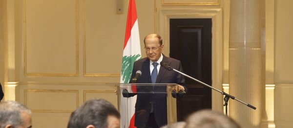 الرئيس اللبناني ميشال عون في قاعة المؤتمرات في فندق فور سيزون في موسكو، 25 مارس/ آذار 2019 الرئيس اللبناني ميشال عون في قاعة المؤتمرات في فندق فور سيزون في موسكو، 25 مارس/ آذار 2019 - سبوتنيك عربي