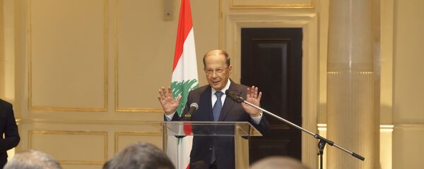 الرئيس اللبناني ميشال عون في قاعة المؤتمرات في فندق فور سيزون في موسكو، 25 مارس/ آذار 2019 الرئيس اللبناني ميشال عون في قاعة المؤتمرات في فندق فور سيزون في موسكو، 25 مارس/ آذار 2019 - سبوتنيك عربي