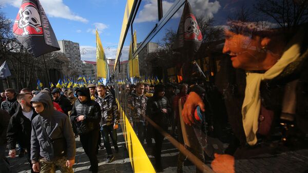 مسيرة المحتجين ضد الفساد في كييف - سبوتنيك عربي