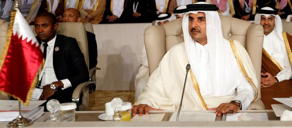 أمير قطر الشيخ تميم بن حمد آل ثاني يحضر القمة العربية الثلاثين في تونس أمير قطر الشيخ تميم بن حمد آل ثاني يحضر القمة العربية الثلاثين في تونس - سبوتنيك عربي