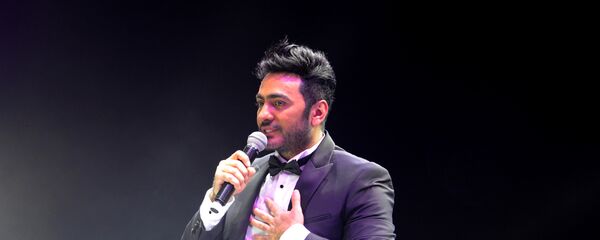 تامر حسني في حفله الأول في جدة في 30 مارس/آذار 2018 - سبوتنيك عربي