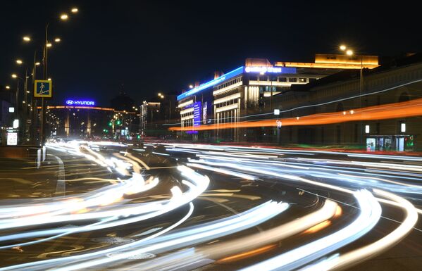 مبنى وكالة روسيا سيغودنيا للأنباء الدولية في موسكو في إطار فعالية ساعة الأرض - سبوتنيك عربي