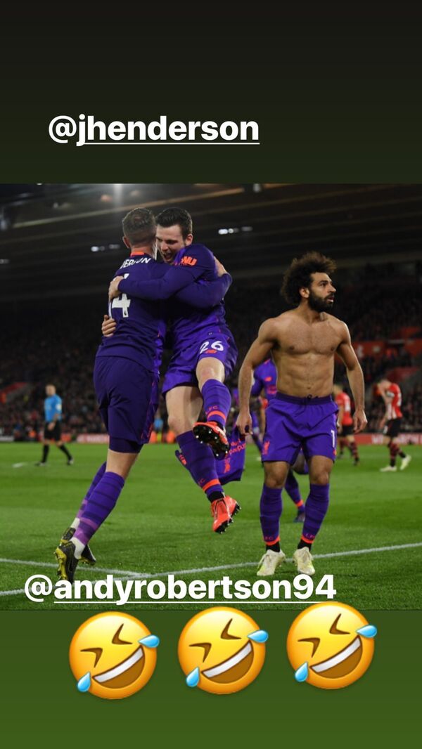 منشور محمد صلاح على إنستغرام بشأن مقلب مباراة ليفربول وساوثهامبتون، 5 نيسان/أبريل 2019 - سبوتنيك عربي