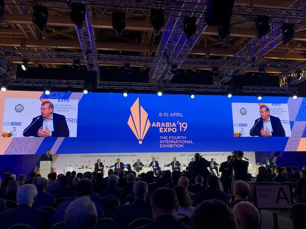 افتتاح الدورة الثانية عشرة من مجلس الأعمال الروسي العربي، بالتزامن مع معرض أرابيا إكسبو بدورته الرابعة افتتاح الدورة الثانية عشرة من مجلس الأعمال الروسي العربي، بالتزامن مع معرض أرابيا إكسبو بدورته الرابعة - سبوتنيك عربي
