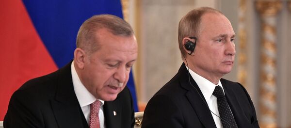 الرئيس التركي رجب طيب أردوغان والرئيس الروسي فلاديمير بوتين - سبوتنيك عربي