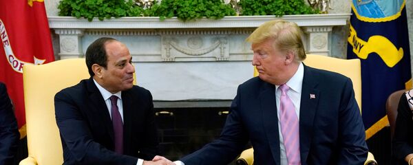 الرئيس الأمريكي ترامب يرحب بالرئيس السيسي في البيت الأبيض بواشنطن - سبوتنيك عربي