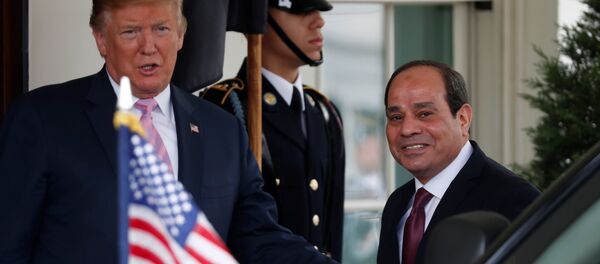 الرئيس الأمريكي ترامب يرحب بالرئيس السيسي في البيت الأبيض بواشنطن - سبوتنيك عربي