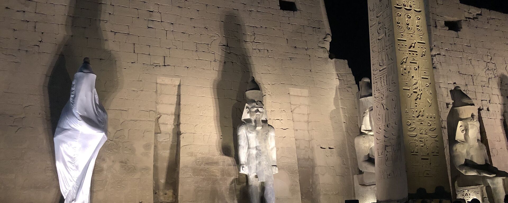 تمثال رمسيس الثاني على واجهة معبد الأقصر - سبوتنيك عربي, 1920, 25.08.2021