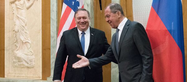 وزير الخارجية الروسي سيرغي لافروف يلتقي مع نظيره الأمريكي مايك بومبيو، 14 مايو/ أيار 2019 - سبوتنيك عربي