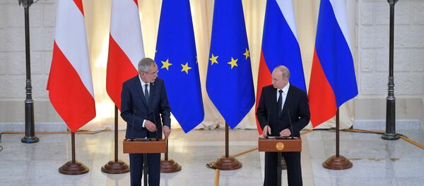 الرئيس فلاديمير بوتين يلتقي بالرئيس النمساوي الكسندر فان دير بيلن - سبوتنيك عربي