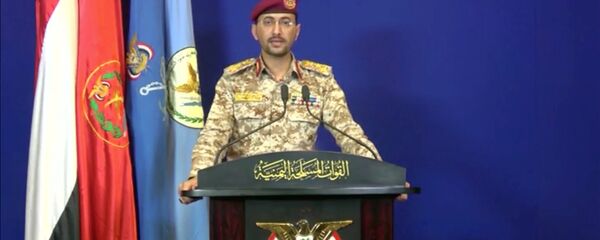 يحيى سريع الناطق الرسمي باسم الحوثييين يعلن المسؤولية عن الهجوم بطائرات دون طيار على المنشآت النفطية في المملكة العربية السعودية من مكان غير معروف باليمن - سبوتنيك عربي