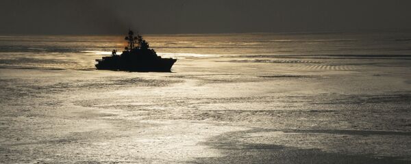 سفينة كبيرة مضادة للغواصات من أسطول المحيط الهادئ الروسي الأدميرال تريبوتس، 2017 - سبوتنيك عربي