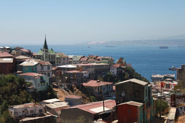 منظر للميناء من مركز فالبارايسو الثقافي بارك ، تشيلي - سبوتنيك عربي