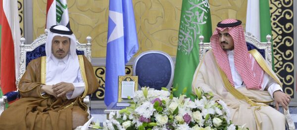 نائب أمير منطقة مكة المكرمة الأمير بدر بن سلطان بن عبد العزيز يستقبل رئيس الوزراء القطري ووزير الداخلية الشيخ عبد الله بن ناصر بن خليفة آل ثاني في جدة، 30 مايو/أيار 2019 نائب أمير منطقة مكة المكرمة الأمير بدر بن سلطان بن عبد العزيز يستقبل رئيس الوزراء القطري ووزير الداخلية الشيخ عبد الله بن ناصر بن خليفة آل ثاني في جدة، 30 مايو/أيار 2019 - سبوتنيك عربي