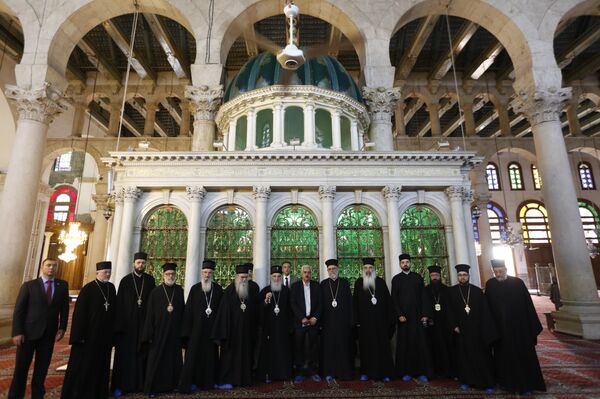 البطريرك إيريناوس بطريرك صربيا يزور الجامع الأموي في دمشق - سبوتنيك عربي