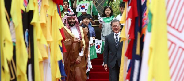 رئيس كوريا الجنوبية في استقبال ولي العهد السعودي محمد بن سلمان - سبوتنيك عربي