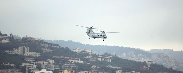 مروحية أمريكية فوق سفارة الولايات المتحدة في لبنان بعوكر - سبوتنيك عربي