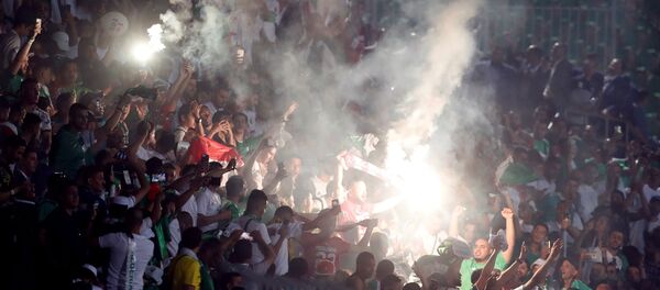 جماهير الجزائر خلال مباراة منتخب بلاده أمام كينيا - سبوتنيك عربي