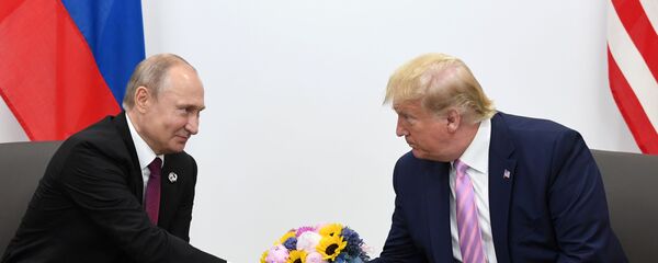 قمة مجموعة العشرين - لقاء الرئيس الروسي فلاديمير بوتين والأمريكي دونالد ترامب في مدينة أوساكا اليابانية، اليابان 28 يونيو/ حزيران 2019 - سبوتنيك عربي