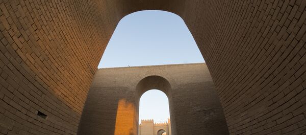 القصر الشمالي في موقع بابل الأثري القديم، جنوب العاصمة العراقية بغداد. - سبوتنيك عربي